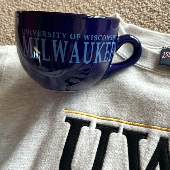 Jansport heavy weight sweatshirt UWMilwaukee + XLarge bowl Campus Store Lot - Picture 3 of 16